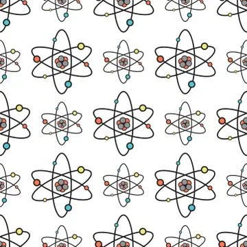 Molecular seamless pattern vector genetic sign with genome or gene in biology イラスト素材