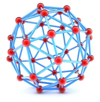 Molecular spherical lattice Stock Illustration