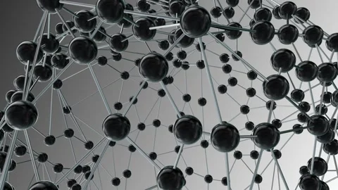 Molecular Structure in a 3D animation Stock Footage 252066167