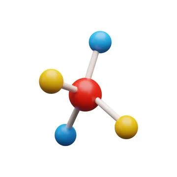 Molecular structure. 3D icon. Illustrazione stock