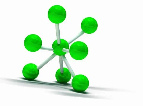 Molecular structure 3d image of molecular structure isolated in white Copy... Stock Photos