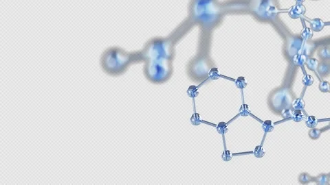 Molecular structure 4k tranparent background 스톡 동영상 344916757