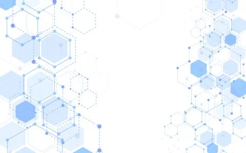 Molecular structure abstract tech background. Medical design 스톡 일러스트