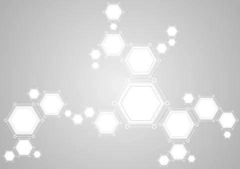 Molecular structure abstract tech light background Stock Illustration