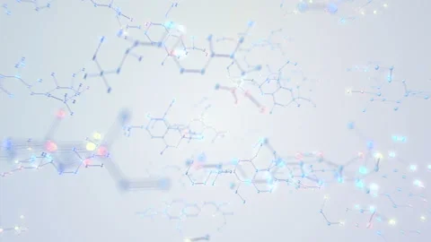 Molecular structure Ah white3 4k Video stock 111065518