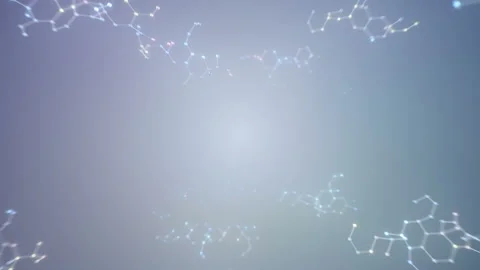 Molecular structure Ah2 white1 4k Stock Footage 113107192