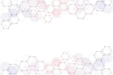 Molecular structure and chemical elements. Abstract molecules background. Sci イラスト素材