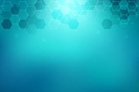 Molecular structure and chemical elements. Abstract molecules background. Sci Stock Illustration