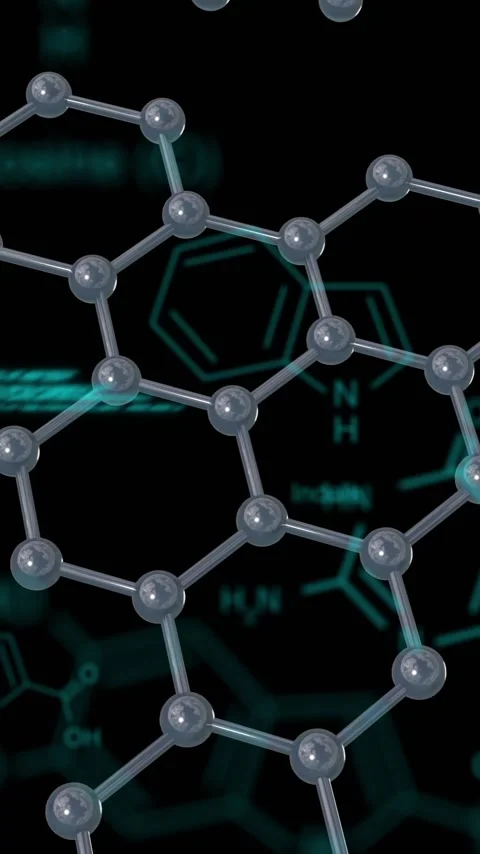 Molecular structure and chemical formulas, scientific data processing animation Stock Footage 341927583