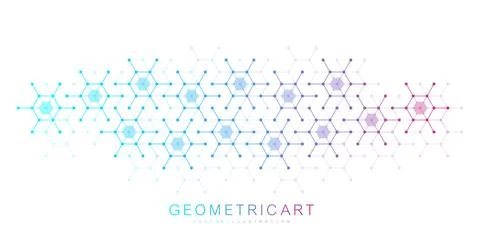 Molecular structure and genetic engineering, atom, neural network, neurons, DNA Illustrazione stock