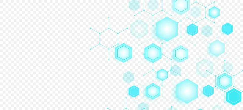 Molecular structure and genetic engineering, atom, neural network, neurons, DNA Stock Illustration