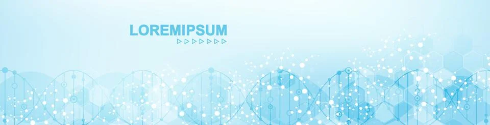 Molecular structure and genetic engineering, atom, neural network, neurons, DNA 스톡 일러스트