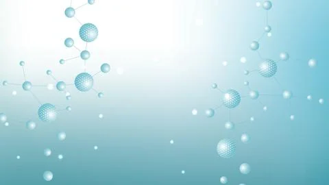Molecular structure and genetic engineering, atom, neural network, neurons, DNA Stock-Illustration