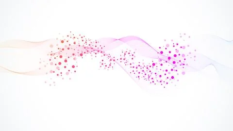 Molecular structure and genetic engineering, atom, neural network, neurons, DNA Stock-Illustration