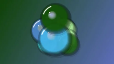 Molecular Structure Animation Green Blue. Video stock 330278410