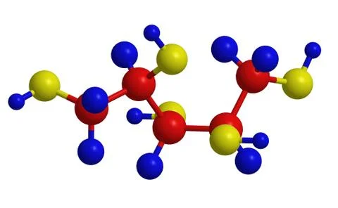 Molecular structure of arabinose - monosaccharide with five carbon atoms pres Stock Illustration