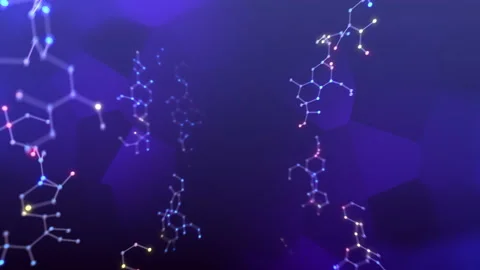 Molecular structure Av2 LED neon dark 4k Stock Footage 113009797