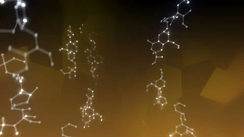 Molecular structure Av2 neon dark 4k Stock Footage 113011347