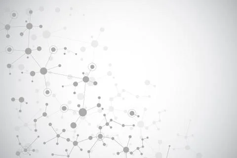 Molecular structure background and communication. Abstract background with mo Stock Illustration