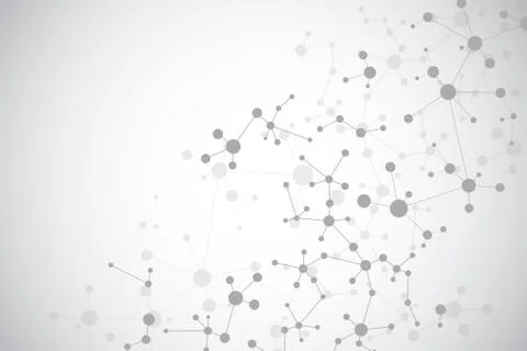 Molecular structure background and communication. Abstract background with mo Stock Illustration