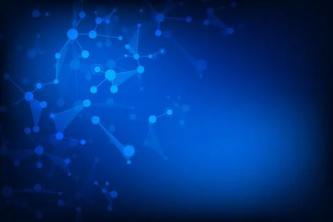 Molecular structure background and communication. Abstract background with mo Stock Illustration