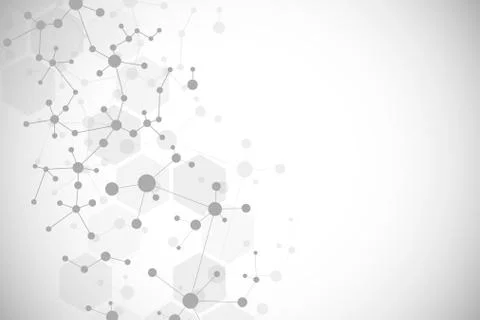 Molecular structure background and communication. Abstract background with mo 스톡 일러스트