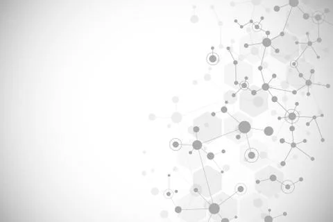 Molecular structure background and communication. Abstract background from mo Stock Illustration