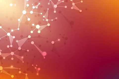 Molecular structure background and communication. Abstract background from mo Stock Illustration