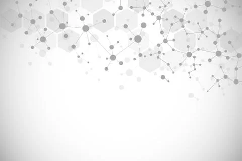 Molecular structure background and communication. Abstract background from mo Stock Illustration