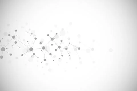 Molecular structure background and communication. Abstract background from mo Stock Illustration