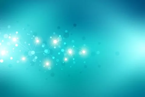 Molecular structure background and communication. Abstract background from mo Stock Illustration