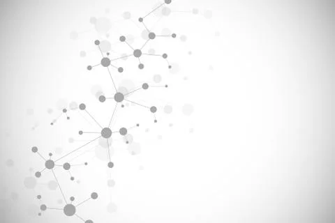 Molecular structure background and communication. Abstract background from mo Stock Illustration