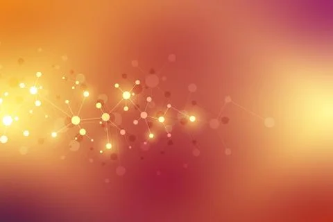 Molecular structure background and communication. Abstract background from mo Stock Illustration