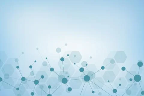 Molecular structure background and communication. Abstract background from mo 스톡 일러스트