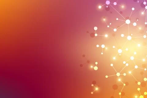 Molecular structure background and communication. Abstract background from mo Stock Illustration