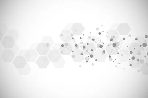Molecular structure background and communication. Abstract background from mo Stock Illustration