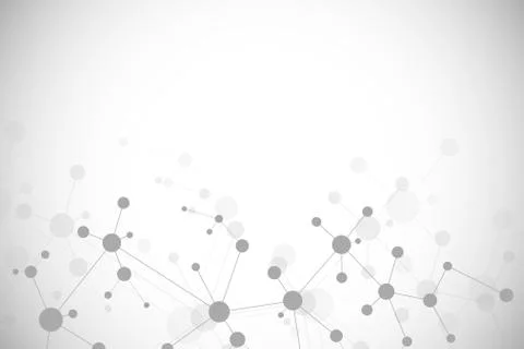 Molecular structure background and communication. Abstract background from mo Stock Illustration