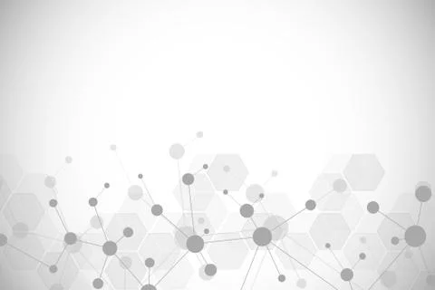 Molecular structure background and communication. Abstract background from mo Stock Illustration