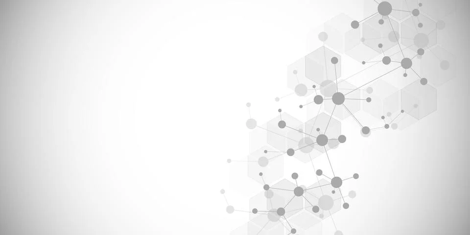 Molecular structure background and communication. Abstract background from mo Stock Illustration