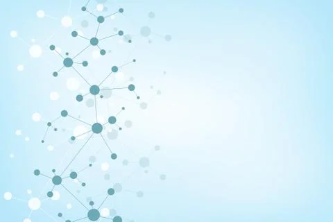 Molecular structure background and communication. Abstract background from mo Stock Illustration
