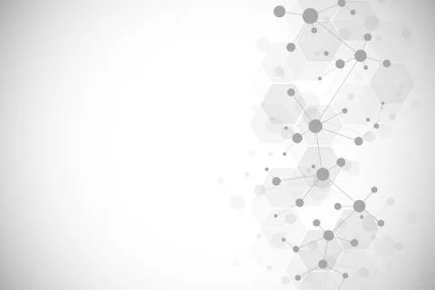 Molecular structure background and communication. Abstract background from mo Stock Illustration