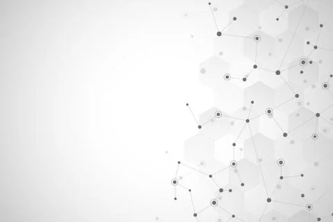 Molecular structure background and communication. Abstract background from mo Stock Illustration