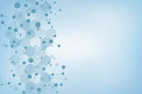 Molecular structure background and communication. Abstract background from mo Stock Illustration