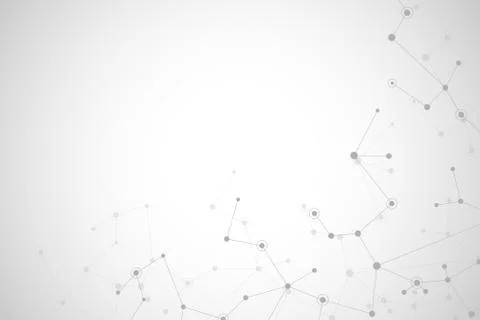 Molecular structure background and communication or neural network. Abstract  Stock Illustration