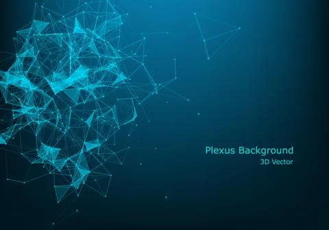 Molecular structure background and communication. Abstract background with mo Illustrazione stock