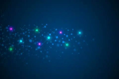 Molecular structure background and geometric communication. Abstract backgrou Stock Illustration