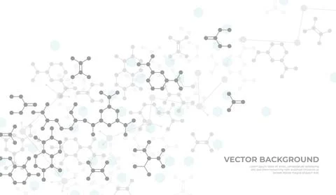 Molecular structure background. Chemistry science, medical or dna researching 스톡 일러스트