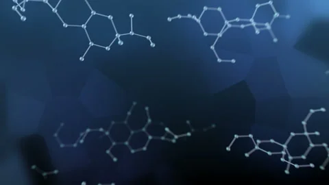 Molecular structure Bh2 dark 4k Stock Footage 113011269