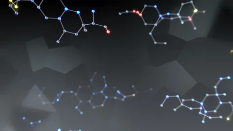 Molecular structure Bh2 LED neon dark 4k Vídeos de archivo 113011678