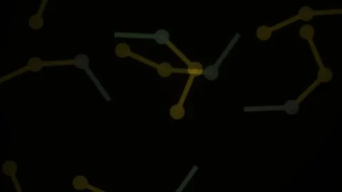 Molecular structure on black background. Stock Footage 334689140